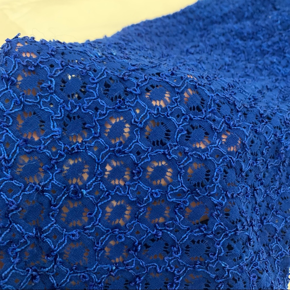 Sexy Royal Blue Lacey Mini Dress XS - Picture 2 of 6